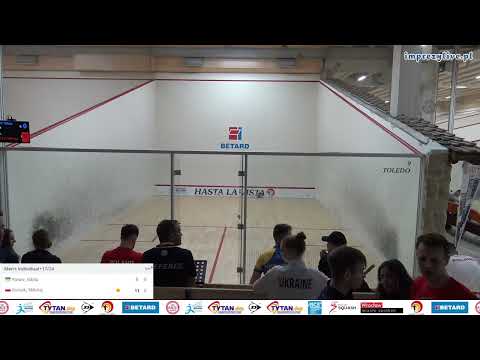 Nikita Panov 🇺🇦 - 🇵🇱 Mikolaj Korsak - ESF European Individual Closed Squash Championship 2023