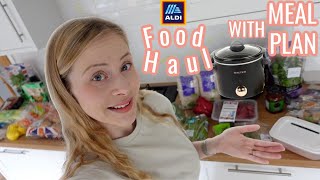 ALDI FOOD HAUL & MEAL PLAN | Aldi Family Grocery Haul With Meal Plan & Slow Cooker Dinners | Ad