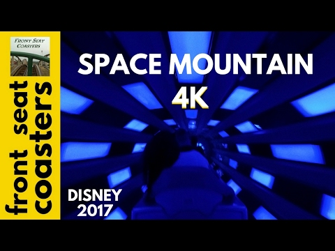 Back row point of view footage of Space Mountain