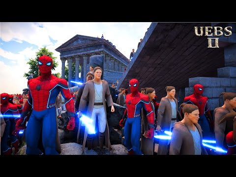 SPIDERMEN & JEDI KNIGHTS vs 2,000,000 ORCS | Ultimate Epic Battle Simulator 2 | UEBS 2