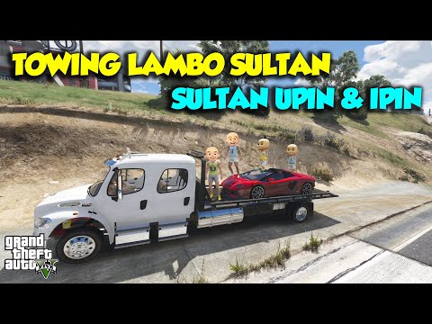 Supir Truk TOWING LAMBORGHINI AVENTADOR Sultan Terkencang DUNIA - GTA V Sultan Upin Ipin Spesial