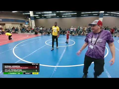 48-49 B Round 2 - Myles Pendleton, North DeSoto Wrestling Academy Vs Sophia Herrera, Ohana Northea