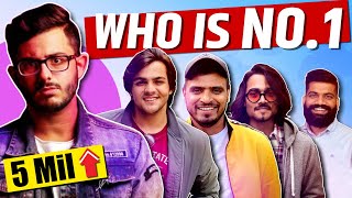 Who is No.1 Youtuber of India | Top 10 Indian Youtubers | Carryminati - INDIA