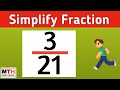 How to simplify the fraction 3/21