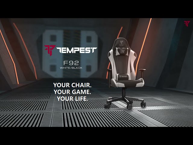 Tempest F92 Silla Gaming Blanco/Negro video