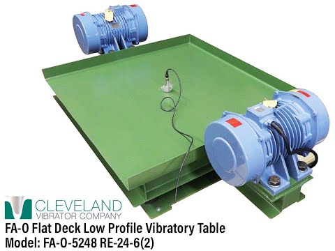 Flat Deck Low Profile Vibratory Table for Concrete - Cleveland Vibrator Co.