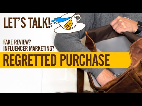 Regretted Purchase | How to Spot a Fake Review | ONA Brixton Camera Messenger Bag
