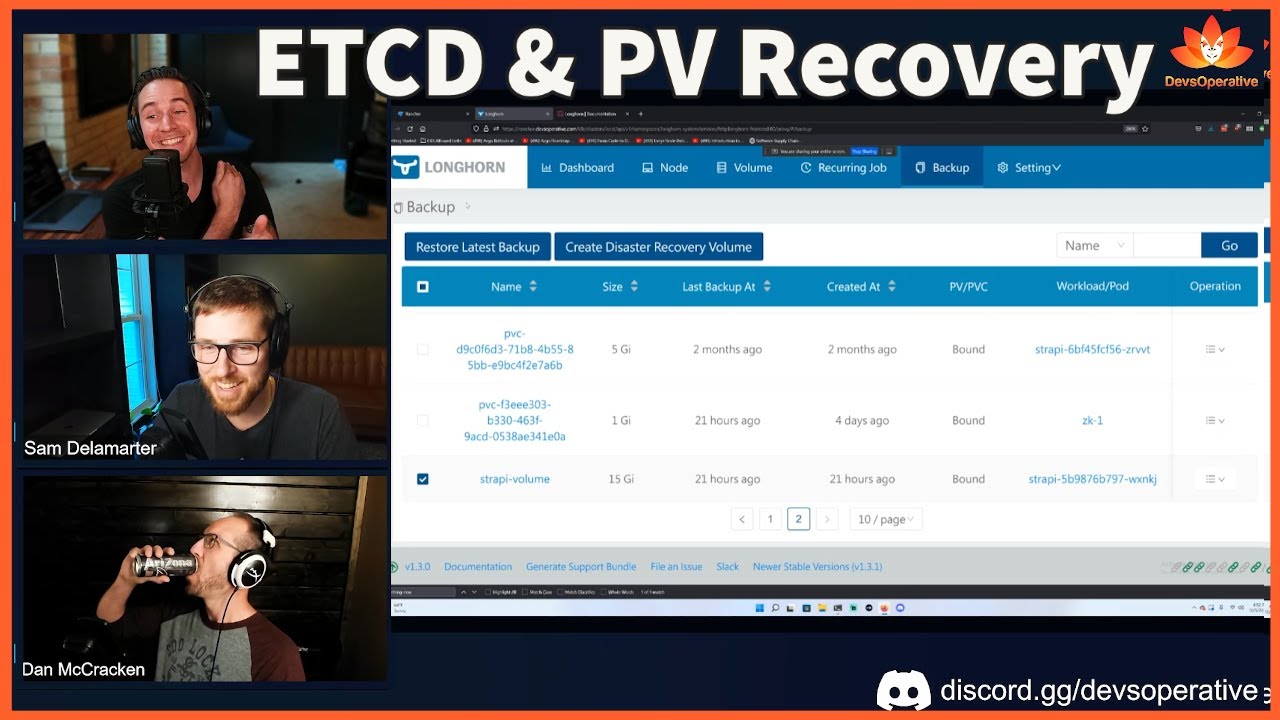 YouTube thumbnail for ETCD and Persistent Volume Disaster Recovery video