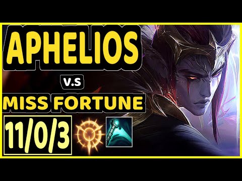 NEON (APHELIOS) vs MISS FORTUNE - 11/0/3 KDA BOTTOM ADC CHALLENGER GAMEPLAY - EUW