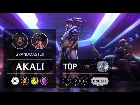 Akali Top vs Galio - KR Grandmaster Patch 9.20