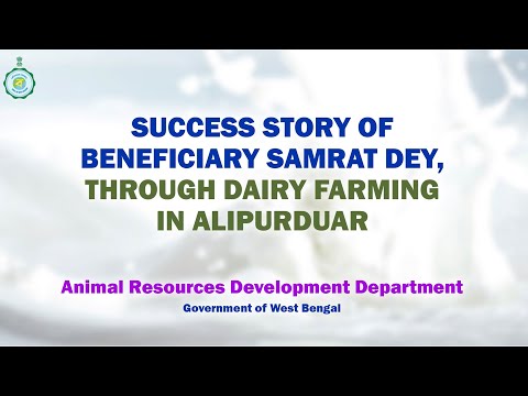 SUCCESS STORY OF BENEFICIARY SAMRAT DEY, THROUGH DAIRY FARMING IN ALIPURDUAR