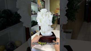 Cải Thảo Ngọc Tự Nhiên – Ngọc Onyx Bạch Ngọc Cao Cấp Trang Trí Phong Thuỷ Cao 38cm