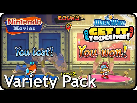 Wario Ware: Get It Together - All Variety Pack Modes Compilation (2 Players)