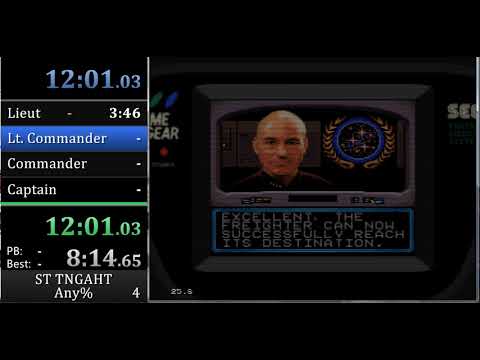 Star Trek The Next Generation: Advanced Holodeck Tutorial Game Gear Speed Run Attempt