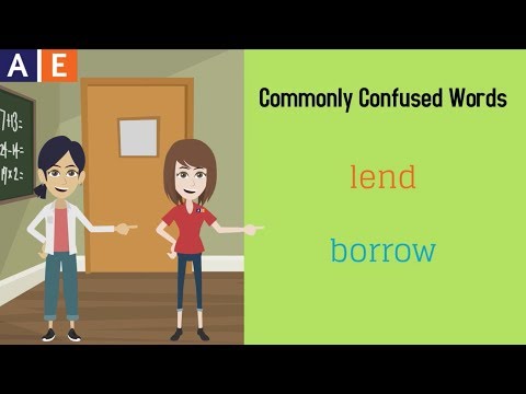 Commonly Confused Words - Borrow and Lend