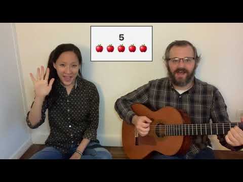 Five Little Apples (Way Up High in an Apple Tree) Preschool Fall Counting Song | Music for Kids