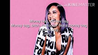 Cardi B~ Money bag lyrics😌