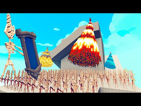 SKELETON +1 GIANT WITH REFLECTIVE SHIELD vs EVERY GOD - Totally Accurate Battle Simulator TABS