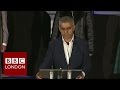 Sadiq Khan Full Mayoral Acceptance Speech BBC London News