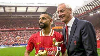 Mo Salah receives the Golden Boot and Playmaker awards ????