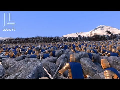 16.000 Golden Knights vs 10.000 Giant Cyclops- Ultimate Epic Battle Simulator 2- UEBS 2