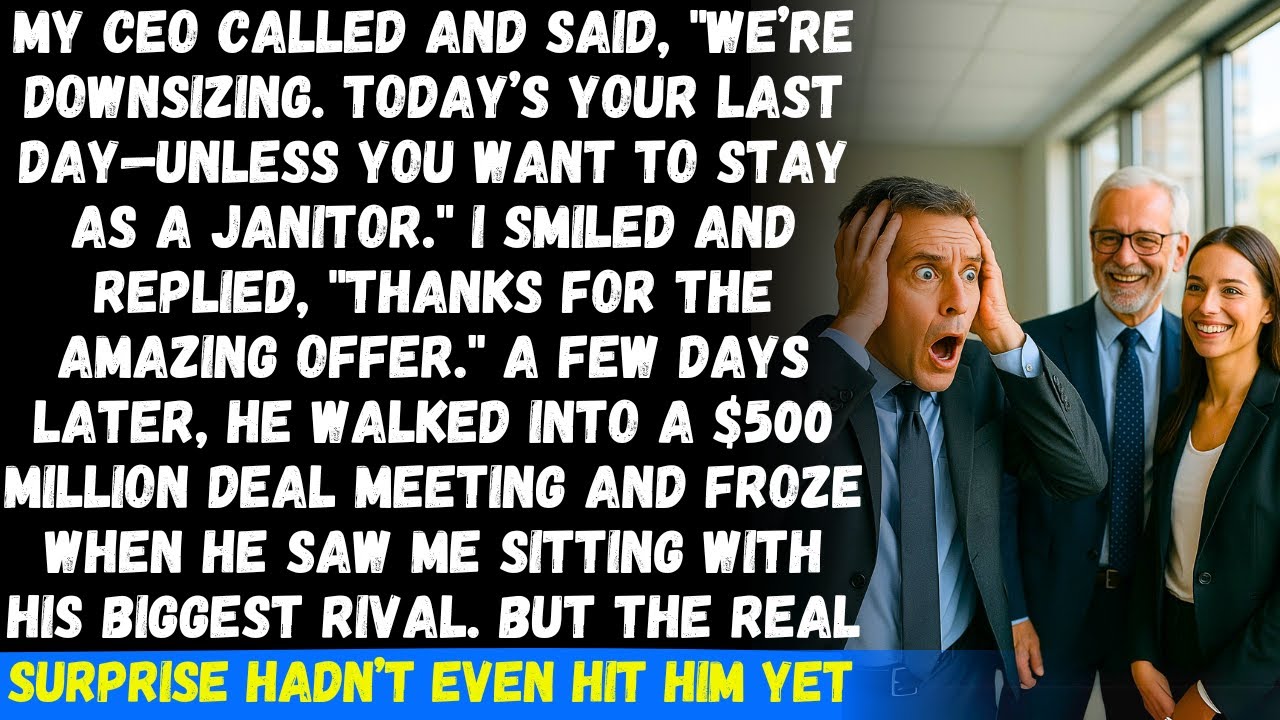 My CEO fired me. The next day, he lost a $500M deal... now he's begging for help but my response was