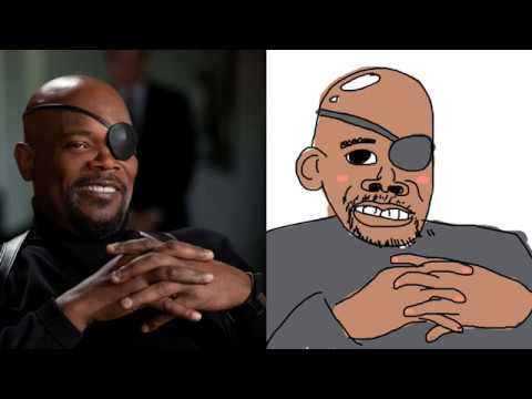 Drawing Nick Fury By GOD