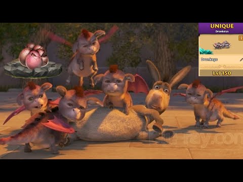 DRONKEYS Max Level 150 Titan Mode - Unique Dragons from Shrek - Dragons:Rise of Berk