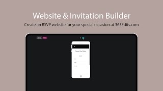 RSVP Website & Invitation Builder- 365Edits.com