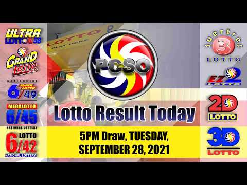 Swertres|3D and EZ2|2D Lotto 5PM Draw, Tuesday, September 28, 2021