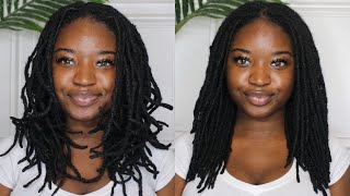 HOW TO GET YOUR LOCS FROM CURLY TO STRAIGHT FAST! | MOISTURIZING + BRUSHING MY LOCS | #KUWC