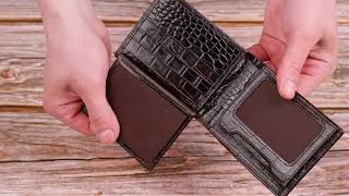 Невелике чоловіче портмоне з натуральної фактурної шкіри Canpellini 21522 коричневе