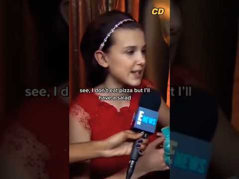 millie "I don't like pizza". Noah "what's your problem?" 🤣 interviewer 🙂 #shorts #milliebobbybrown