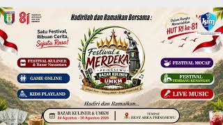 Download lagu PEMBUKAAN FESTIVAL MERDEKA (BAZAR KULINER DAN UMKM) KAB. PRINGSEWU mp3