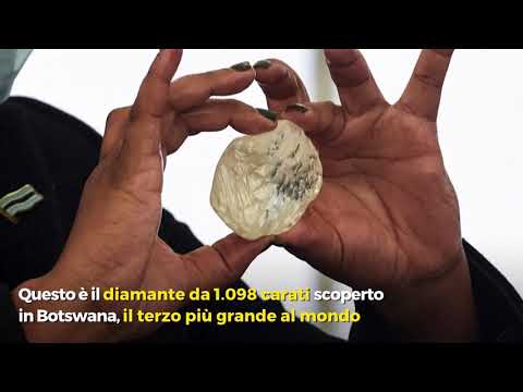 Botswana, trovato diamante da 1.098 carati: è il terzo più grande al mondo
