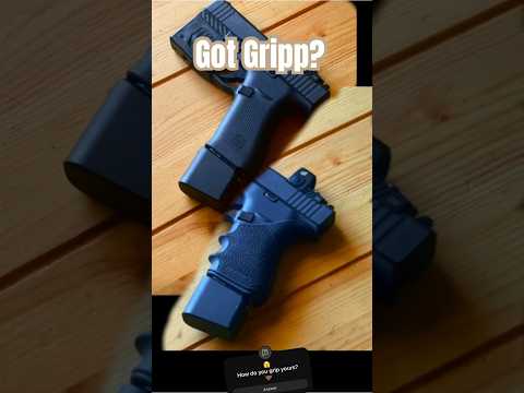 IMG 0070Hogue HandALL grip installation on a Glock 19x with factory grip extension installed.