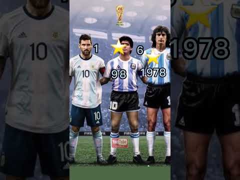 Congratulation 👏 🇦🇷 ⭐️⭐️⭐️ | Mario Kempes 1978 | Diego Maradona 1986 | Lionel Messi 2022 | #shorts