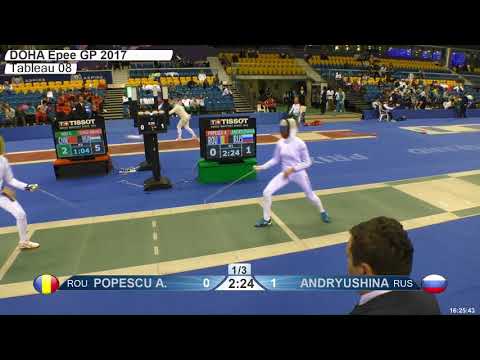 2018 79 F E Individual Doha QAT GP T08 03 green ANDRYUSHINA RUS vs POPESCU ROU