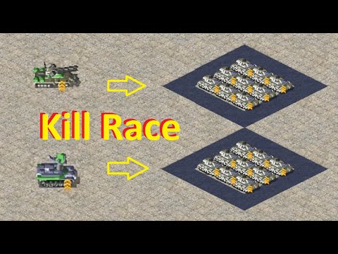 Kill Race - Apocalypse vs Prism Tank (multi-target)  Red Alert 2