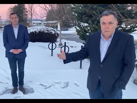 Exclusive: Plecas and Mullen unleash a blizzard during a talk in the snow