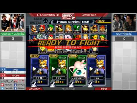 CFL Smackdown 134 Melee - Hungrybox + Crunch vs Stuff + Ridz - Doubles Grand Finals