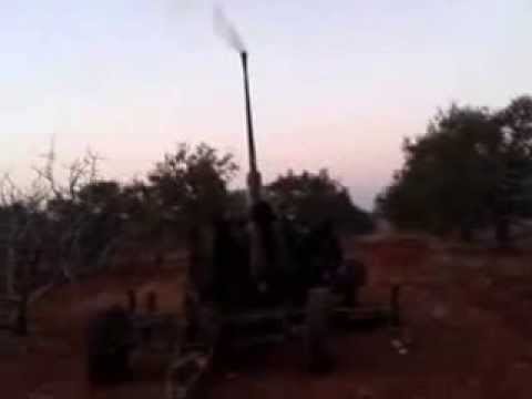 التصدي للطيران المروحي من قبل كتيبة الشيخ عبد العزيز بن باز في ريف حماة