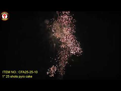 CFA25-25-10   1'' 25 shots multishots 500g fireworks cake