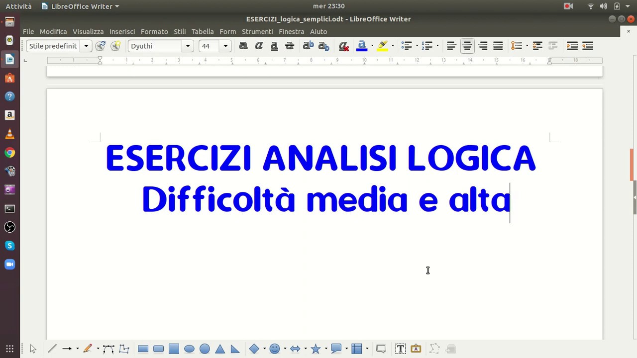 Esercizi di analisi logica svolti, livello di difficoltà medio elevato rispetto alla preparazione 2B