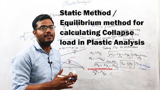 Static method/ equilibrium method for calculation of collapse load in Plastic Analysis