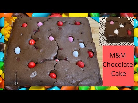 M&M Chocolate Fudge Brownie Cake | Eggless Recipe by Razia’s Cooking Studio|