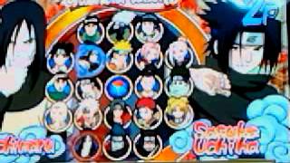 WII Naruto Clash of Ninja Revolution 1 all characters