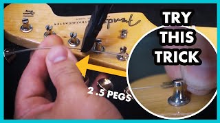 How to restring a  Fender Stratocaster guitar  with Vintage Style tuners in 2021 ( TIPS & SECRET)
