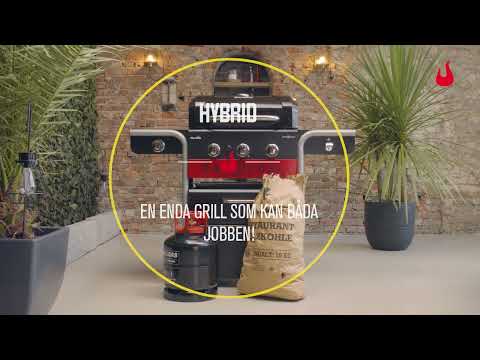Hybridgrill Char-Broil Gas2Coal 2.0 330 Gasol- och Kolgrill med Sidobrännare & Gjutjärnsgaller