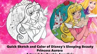 Quick sketch + color - Disney's Sleeping Beauty - Princess Aurora